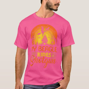 Camiseta Vintage Sunset My Beagn Dog Ride Shot Halloween