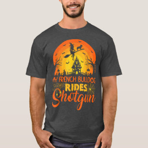 Camiseta Vintage Sunset My French Bulldog Ride Shot Hallowe