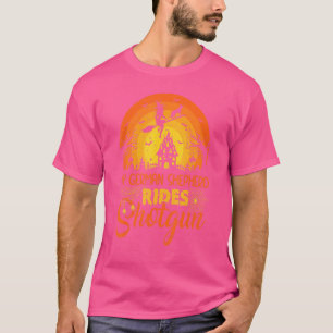 Camiseta Vintage Sunset My German shepherd Dog Ride Shotgun