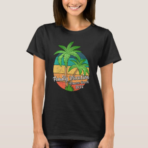 Camiseta Vintage Sunset Palm Tree Family Vacation 2022 Herm