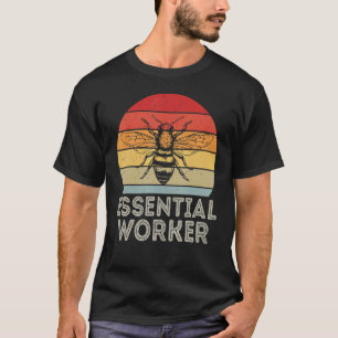 Camiseta Vintage Sunset Retro Essential Worker Beekeeper