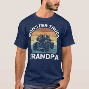 Camiseta Vintage Sunset Retro Monster Truck Avô Birthda