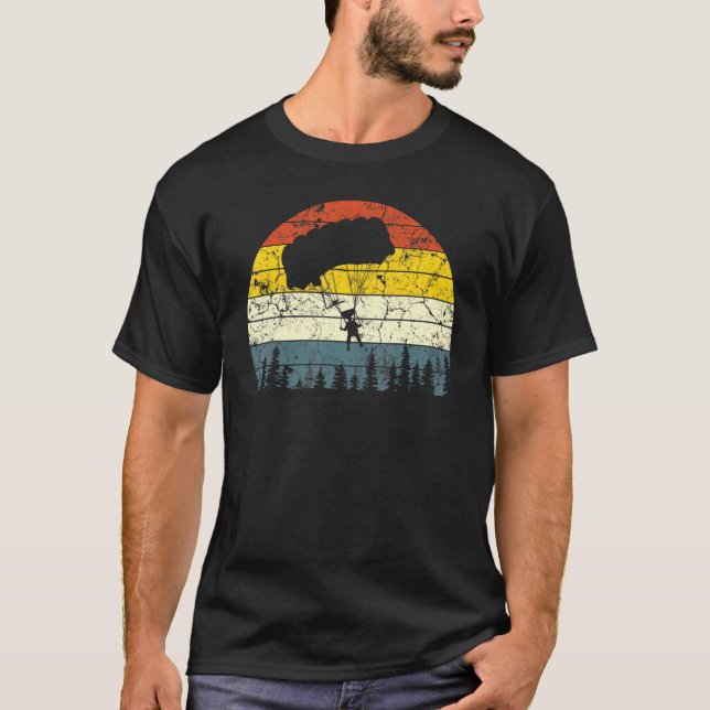 Camiseta Vintage Sunset Retro Skydiving Retro Paraquedas S (Frente)