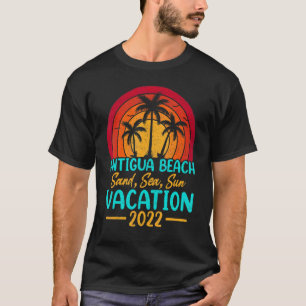 Camiseta Vintage Sunset Summer Vacation 2022 Antigua Beach
