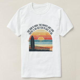 Camiseta Vintage Sunset Surf Beach ScenArt