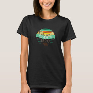 Camiseta Vintage Sunset Yosemite Grizzar Urso Nacional dos