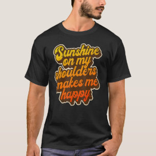 Camiseta Vintage Sunshine Em Meus Ombros