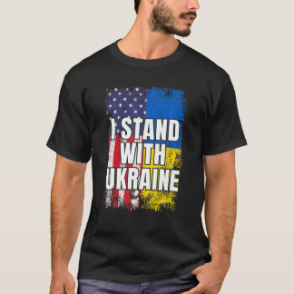 Camiseta Vintage Support Ucrânia I Stand With Ucrânia Ukrai
