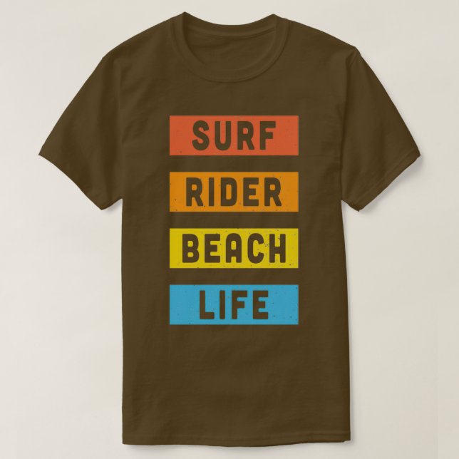 Camiseta Vintage Surf Beach Sticker (Frente do Design)
