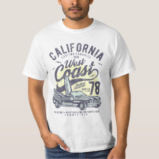 Camiseta Vintage surfando do paraíso 78 da costa oeste de
