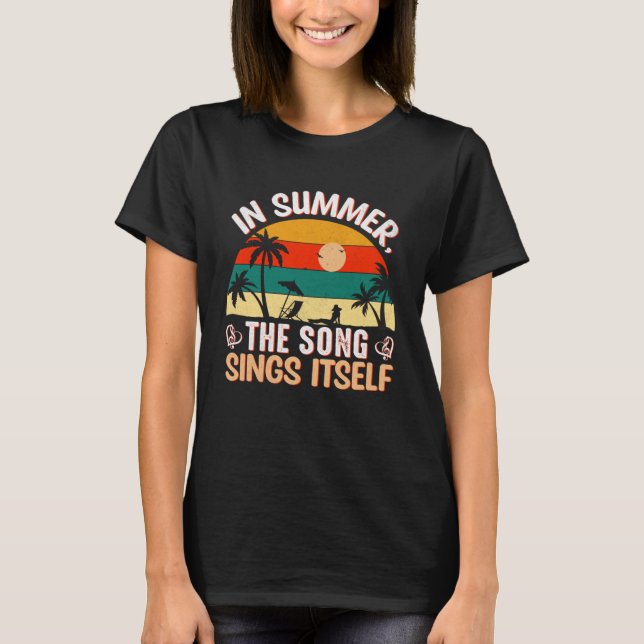 Camiseta Vintage Surfer Retro Surfing Beach Summer Vacation (Frente)