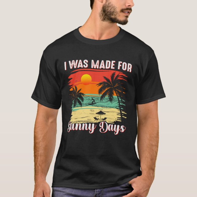 Camiseta Vintage Surfer Retro Surfing Beach Summer Vacation (Frente)