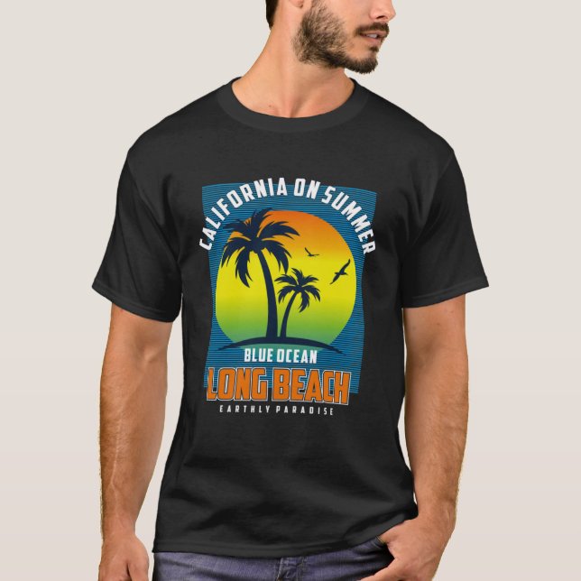Camiseta Vintage Surfer Retro Surfing Beach Summer Vacation (Frente)