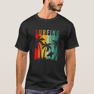 Camiseta Vintage Surfing Retro Surf Style Palm Tree For Sur