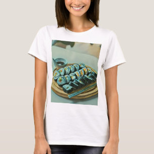 Camiseta Vintage Sushi Trabalho de arte