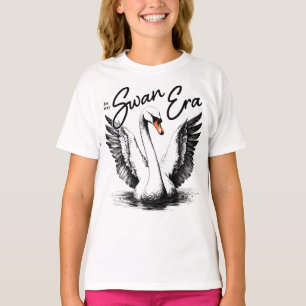 Camiseta Vintage Swan Era Negra Impressão