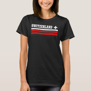 Camiseta Vintage Swiss Fan Cross Flag Suiça Prie