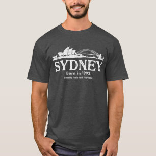 Camiseta Vintage Sydney Austrália Aniversário Nascido em
