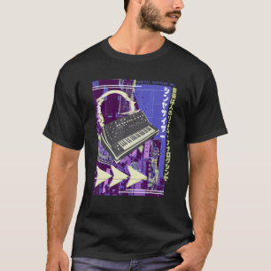 Camiseta Vintage Synthesizer Streetwear Analog Japonês Syn