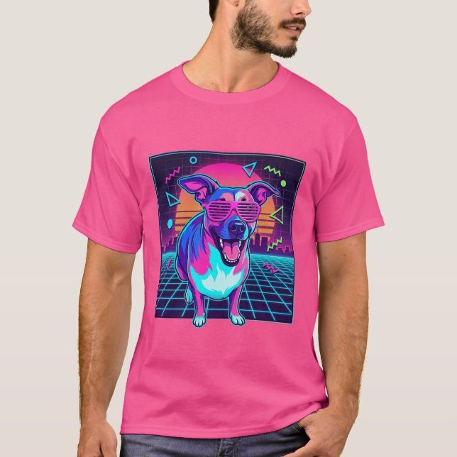 Camiseta vintage synthwave anos 80 (Frente)