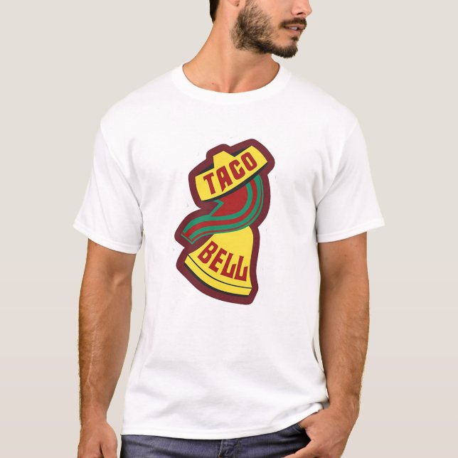 Camiseta Vintage Taco Bell Logo - retro tacos (Frente)
