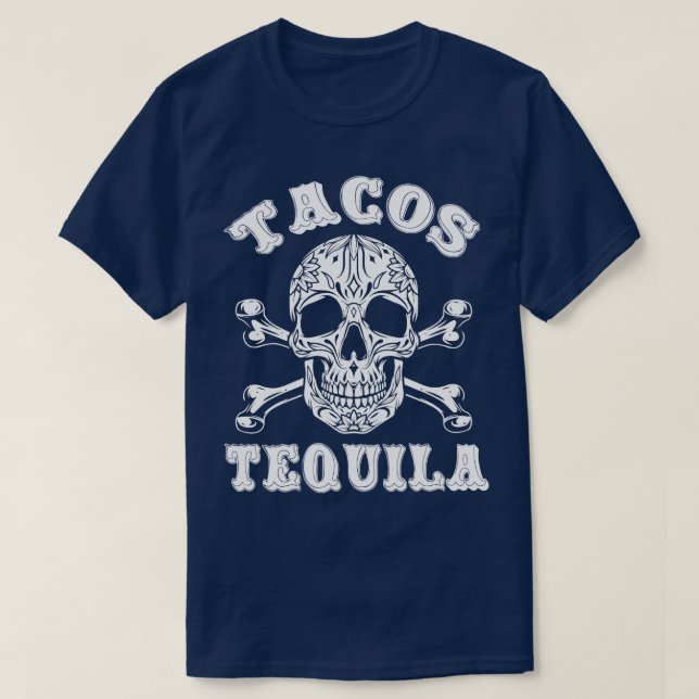 Camiseta Vintage Tacos mexicanos e Tequila (Frente do Design)