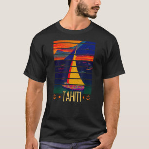 Camiseta Vintage Tahiti França Polinésia Sunset