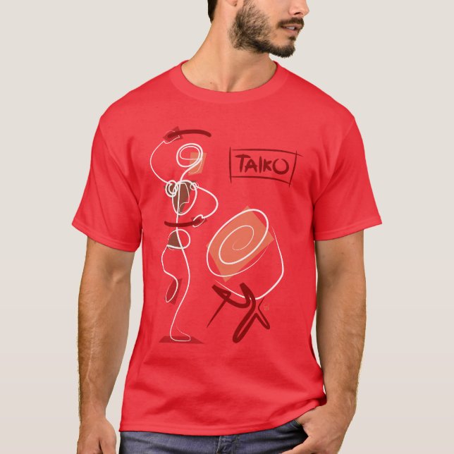 Camiseta Vintage Taiko abstrato (Frente)