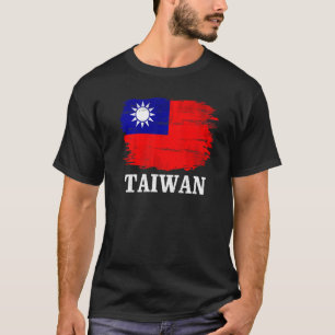 Camiseta Vintage Taiwan Flag Para Taiwan