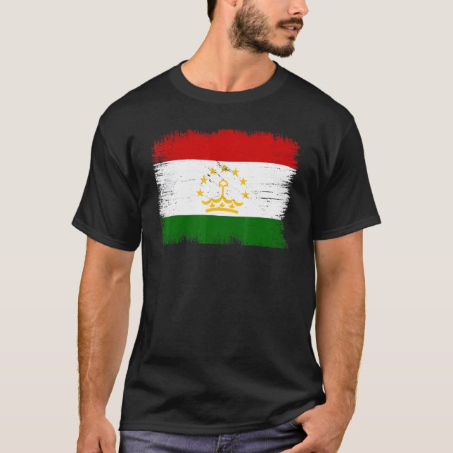 Camiseta Vintage Tajikistan Flag Tajikistani Independence D (Frente)