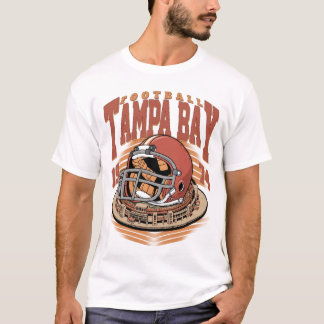 Camiseta Vintage Tampa Bay Football Helmet Retro T-shirt 