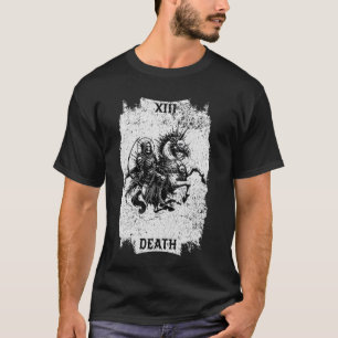 Camiseta Vintage Tarot Card Death Satanic Occult Rider Unho