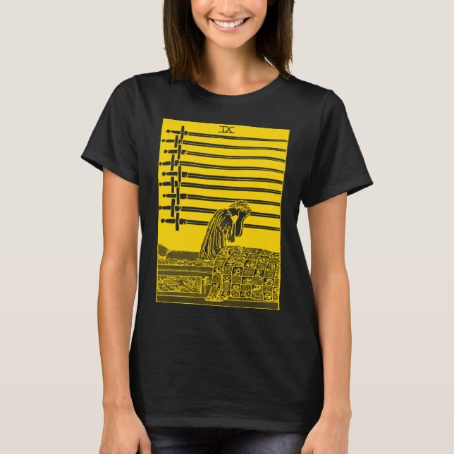 CAMISETA VINTAGE TAROT CARD SWORDS NINE (Frente)