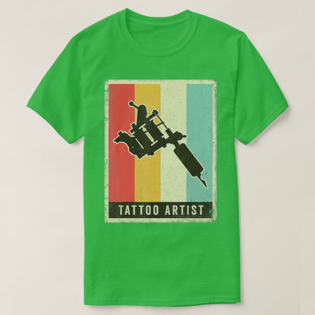 Camiseta Vintage Tattoo Artist Retro Gift (Frente do Design)