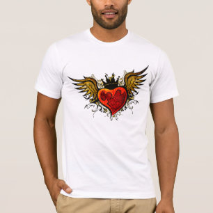 Camiseta Vintage Tattoo Winged Heart Shirt