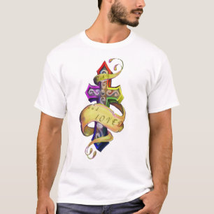 Camiseta Vintage tatuagem cruz estilizada - gay amor
