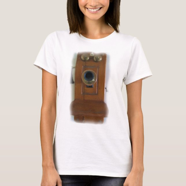 Camiseta Vintage Telephone Womens Spaghetti Tank (Frente)