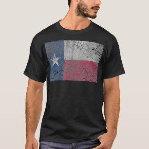 Camiseta Vintage Texas Flag Retro Fade Men Crianças Casa