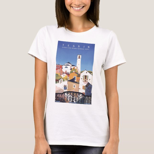 Camiseta Vintage Ticino Tessin Suiça Canton (Frente)