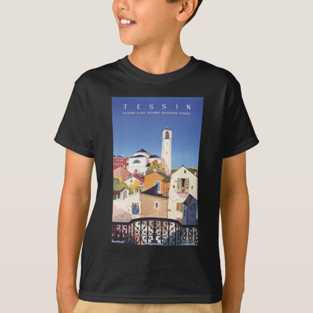 Camiseta Vintage Ticino Tessin Suiça Canton (Frente)
