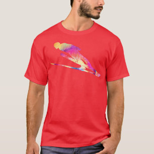 Camiseta Vintage Tie Dye Ski Jumping Graphic Art Skiin