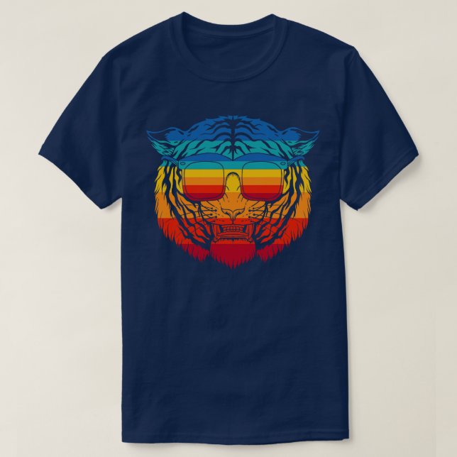 Camiseta Vintage Tiger Com Óculos (Frente do Design)