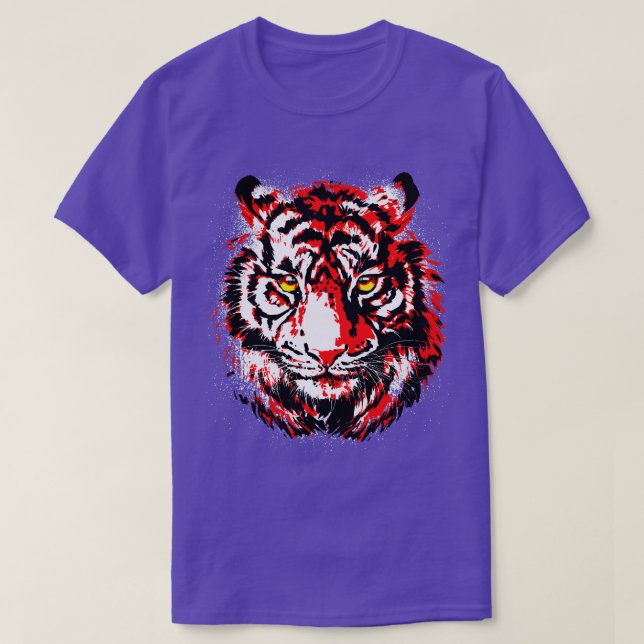 Camiseta Vintage Tiger Retro Tiger Red Tiger (Frente do Design)