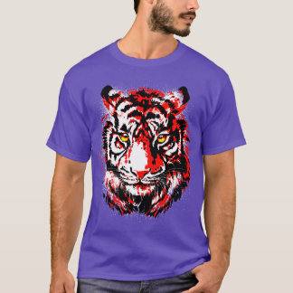 Camiseta Vintage Tiger Retro Tiger Red Tiger