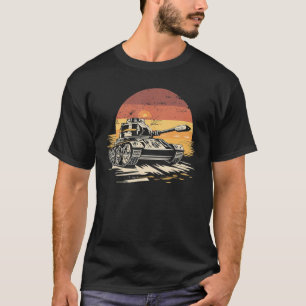 Camiseta Vintage Tiger Tank Segunda Guerra Mundial