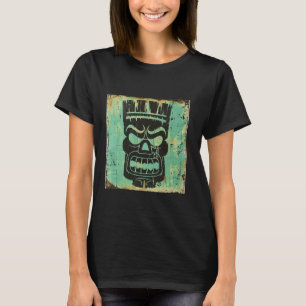 Camiseta Vintage Tiki Time Tiki God Totem Tiki Head Hawaiai