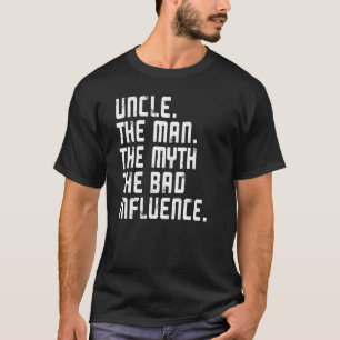 Camiseta Vintage Tio O Homem O Mito A Má Influência