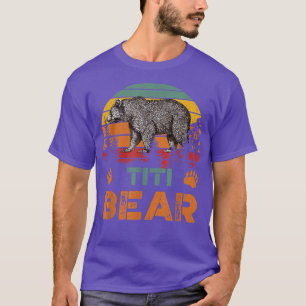 Camiseta Vintage Titi Bear Engraçado Dia de os pais
