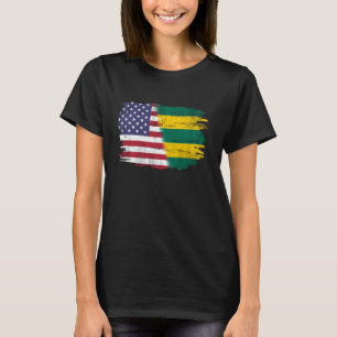 Camiseta Vintage Togo E American Com Bandeira Para Togolese