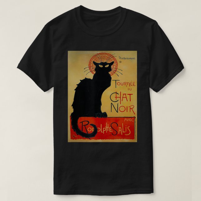 Camiseta Vintage Tournee du Chat Noir Black Cat (Frente do Design)